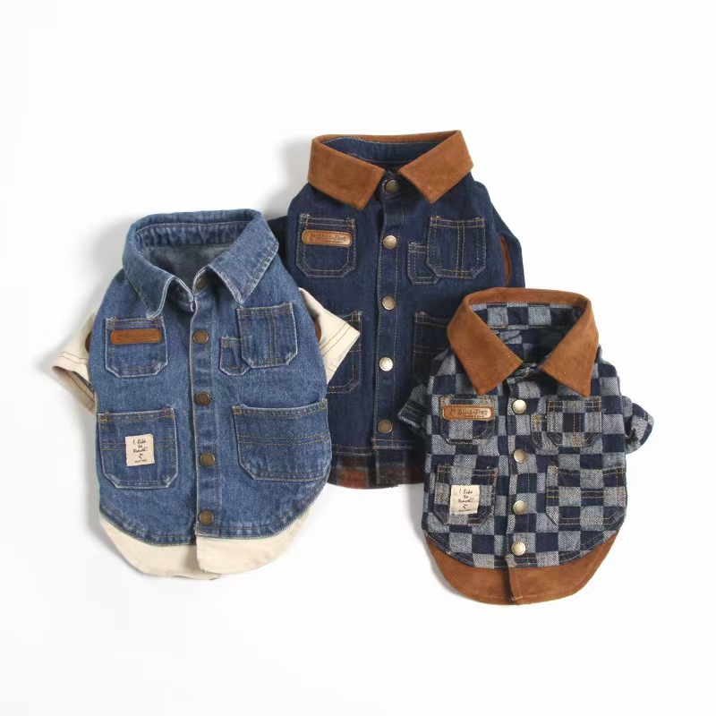 BP2022秋冬-复古撞色牛仔外套
尺码：S/M/L/XL/XXL
成分：棉100%
颜色：浅牛仔蓝、深牛仔蓝、牛仔蓝棋