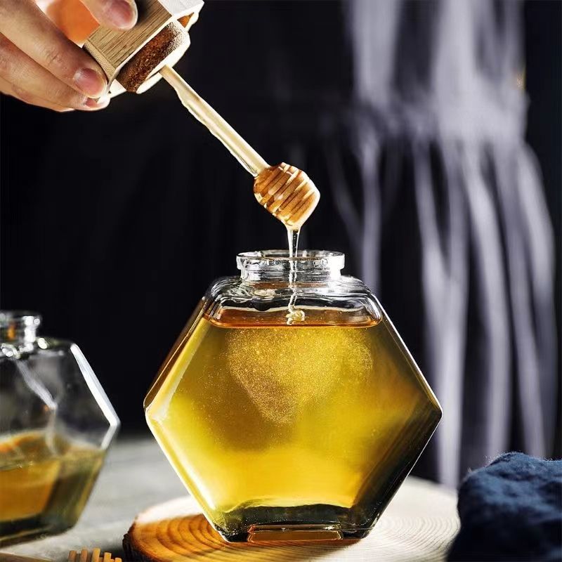علبة علبة سداسية العلب مغلفة بغطاء طعام، علبة مربى صغيرة من عسل detail image 2
