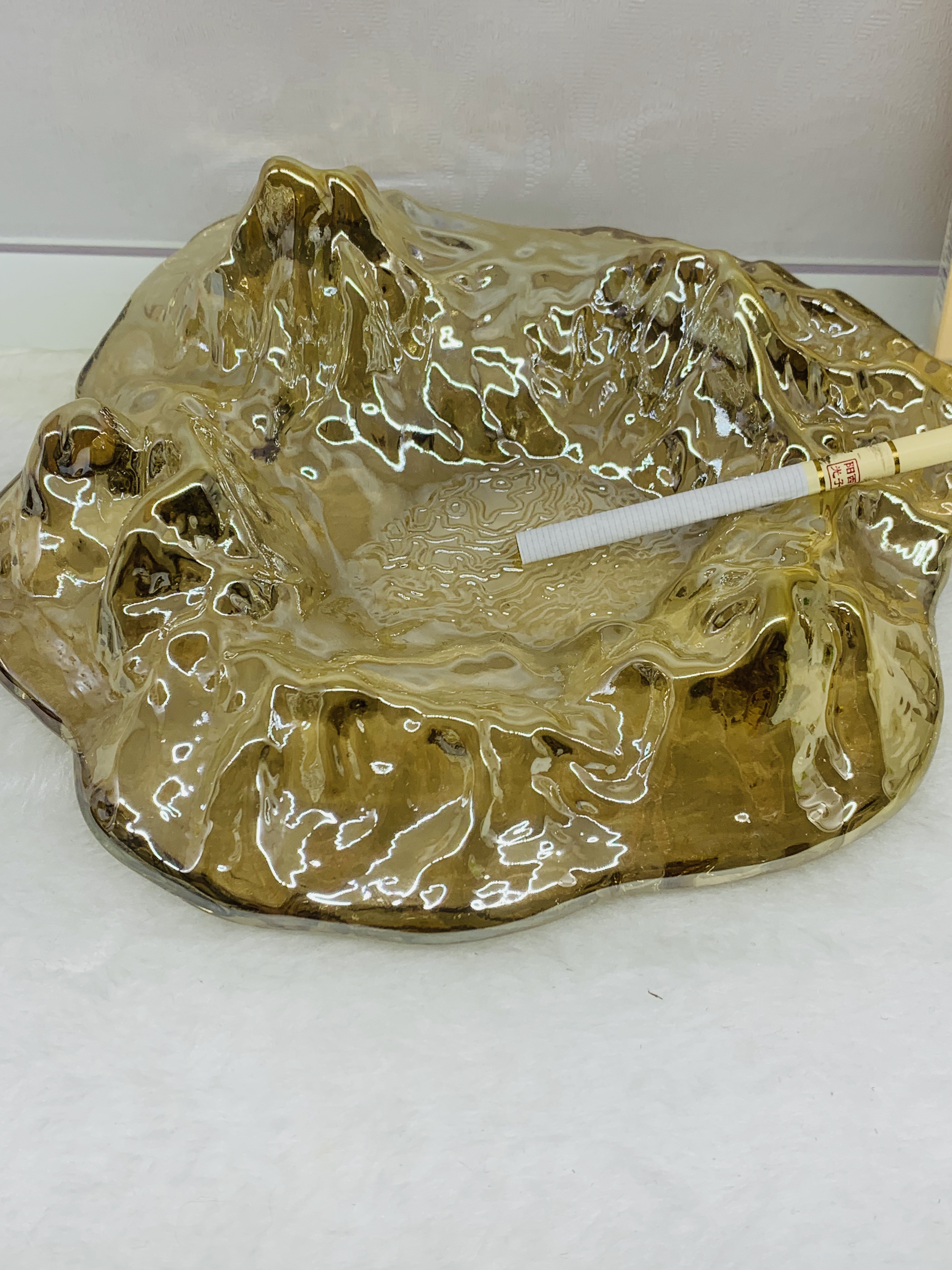 北欧风冰山烟灰缸家用轻奢时尚磨砂雪山摆件风客厅装饰雪茄缸