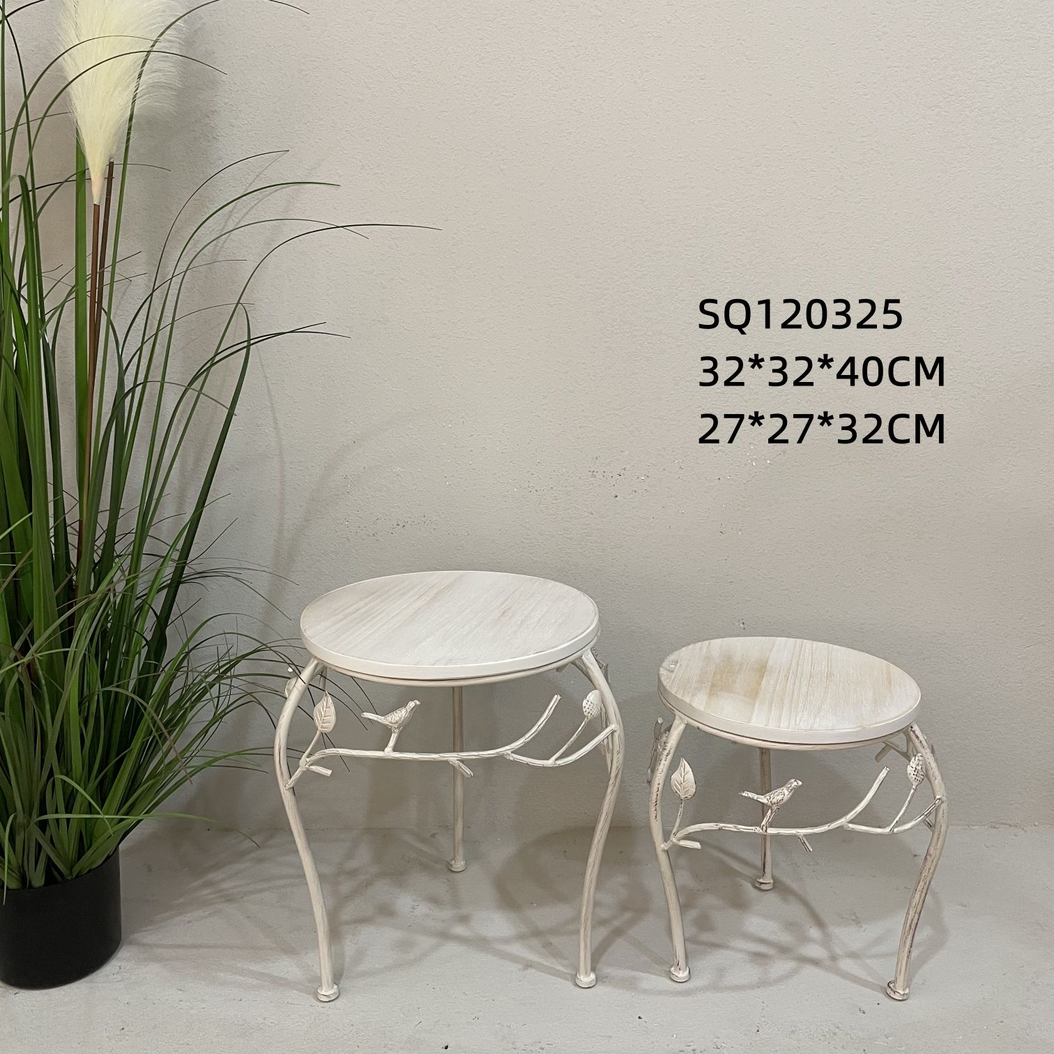 Wooden Single-Storey Flower Stand Retro Two-Piece Floor-To-Ceiling Flower Pot Stand Small Stool Balcony Garden Courtyard Decoration full figure