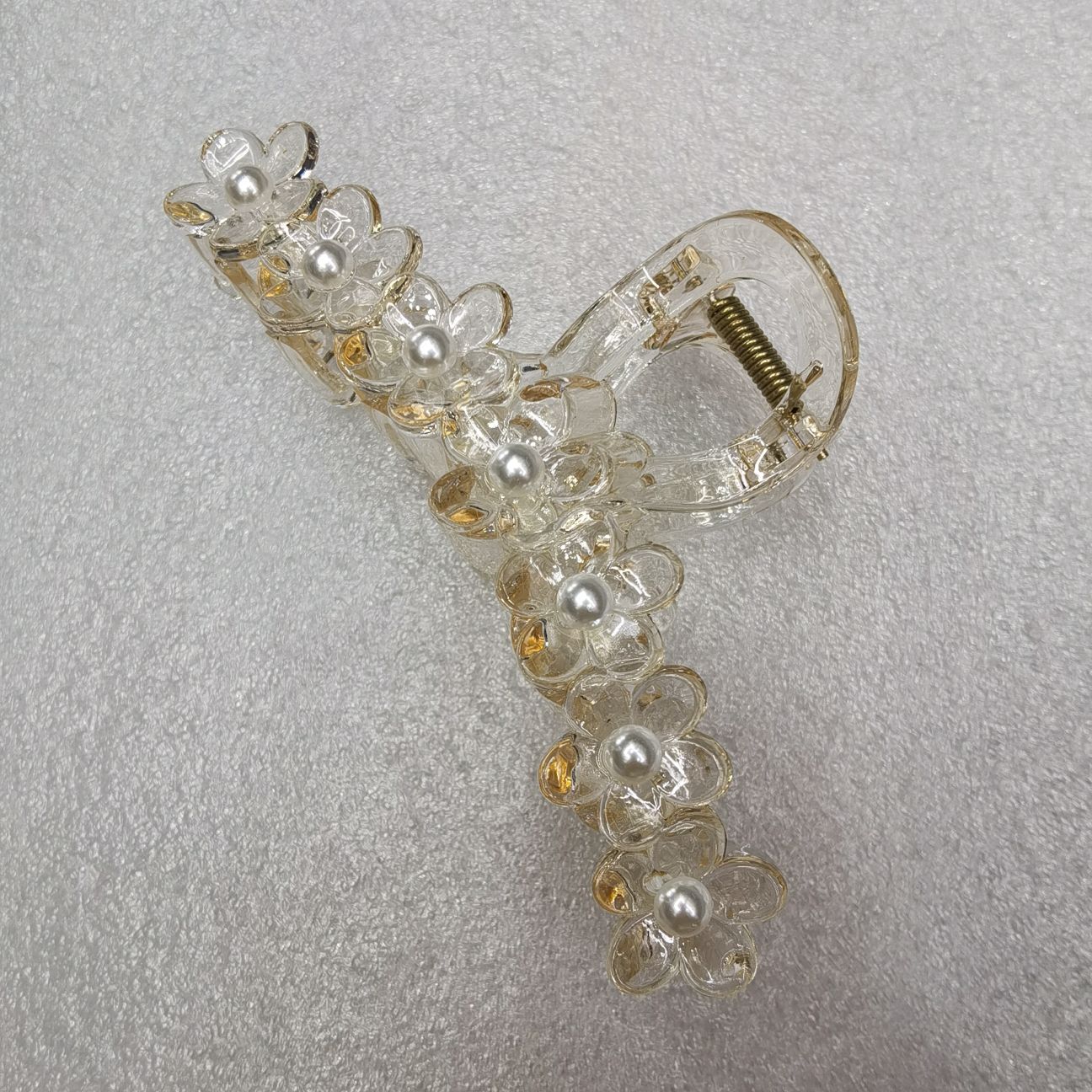 زهري الكريستال العملاق مزخرف بألؤلؤ وخليط شعر Item Picture