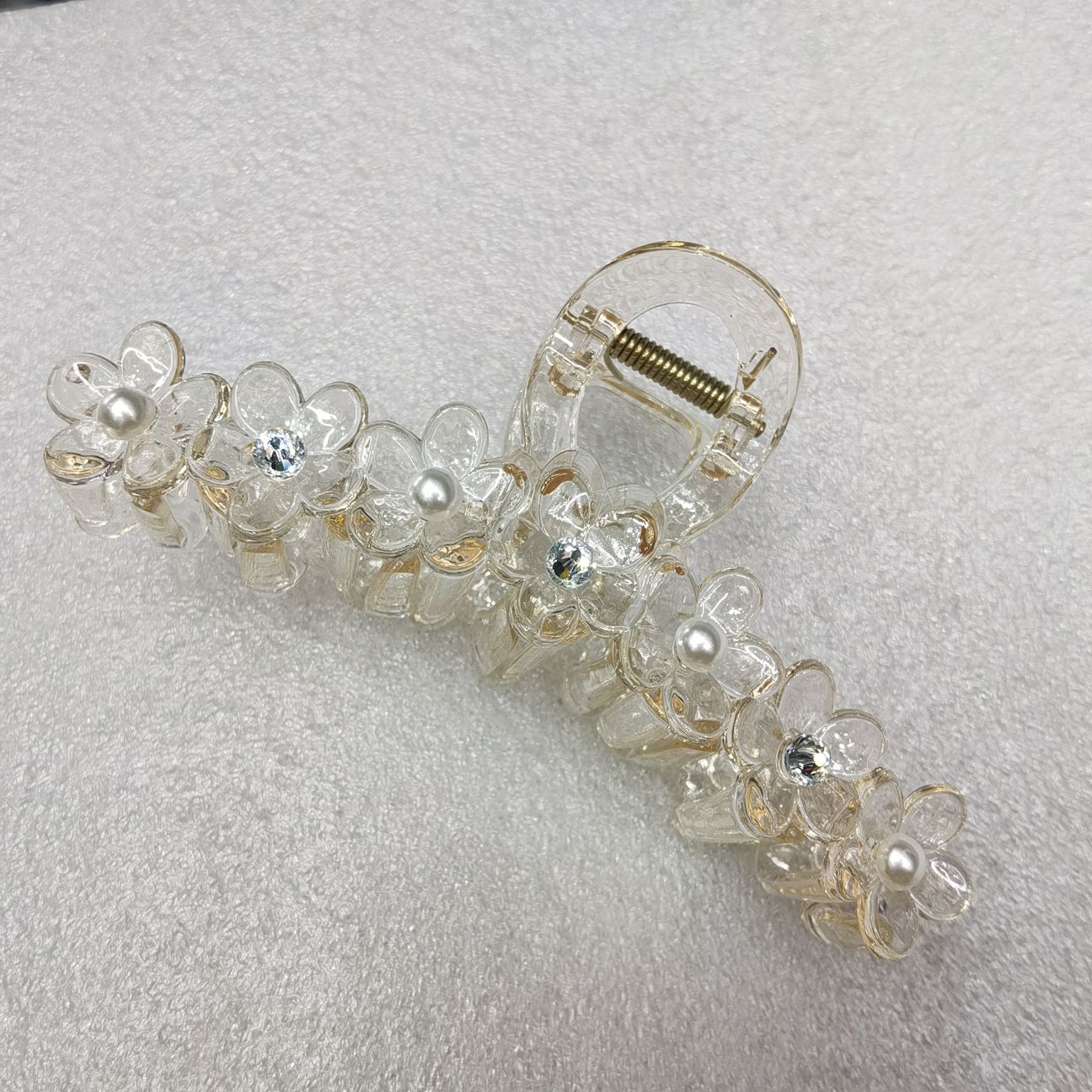 زهري الكريستال العملاق مزخرف بألؤلؤ وخليط شعر detail image 5
