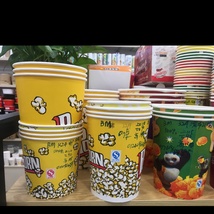 一次性爆米花桶卡通商用杯子花筒纸桶包装袋打包纸杯桶串串桶定制