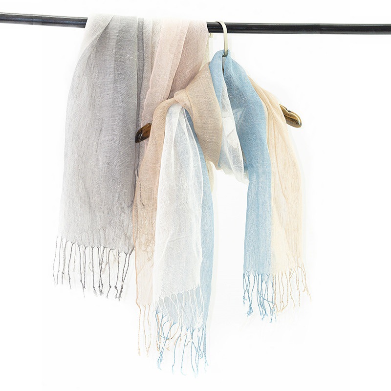 Linen Scarf Female Artistic Sunblock Shawl Temperament Multi-Color Spring Summer Wholesale Scarf Beach Shawl Scarf undefined