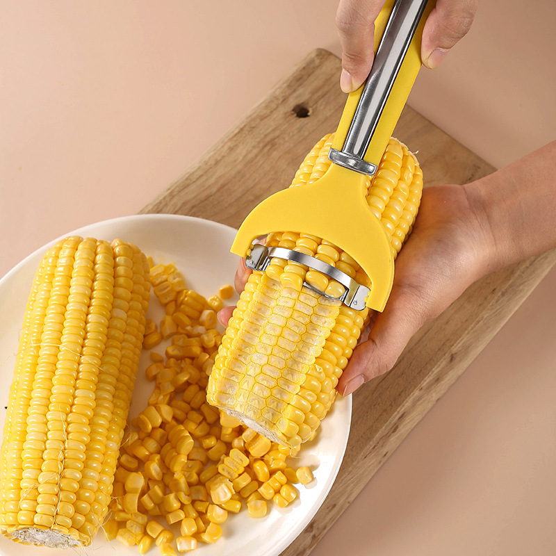 不锈钢玉米刨 剥玉米刨粒器厨房小工具玉米剥离刀玉米粒分离器图