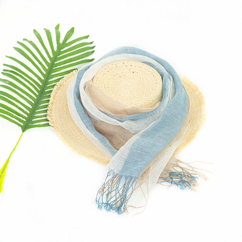 Linen Scarf Female Artistic Sunblock Shawl Temperament Multi-Color Spring Summer Wholesale Scarf Beach Shawl Scarf undefined