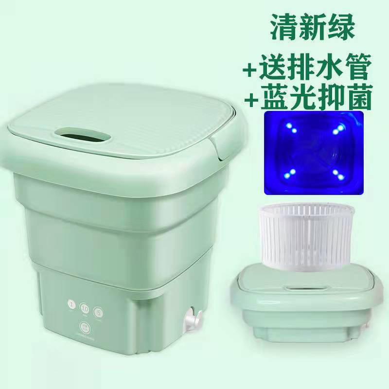 Folding washing machine, mini washing machine, semi-automatic underwear, underpants, baby clothes washing machine, small bucket-type portable washing machine, fully semi-automatic underwear, underpants, socks, baby clothes and spin-drying integrated washing machine Item Picture