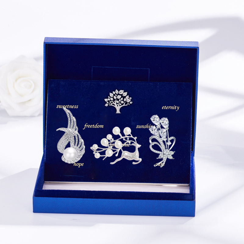 Dongdaemun, South Korea, high-end pearl wheat ear brooch, women's retro accessory, suit brooch, anti-glare brooch Specification image
