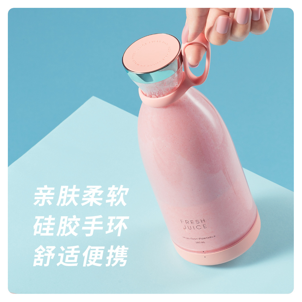 Household portable electric juicer cup, large-capacity wireless portable USB juicer, factory direct sales details Picture