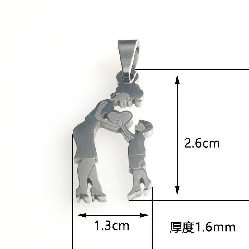 钛钢军牌吊坠母亲节项链一件代发饰品时尚流行跨境新品配饰 详情图2