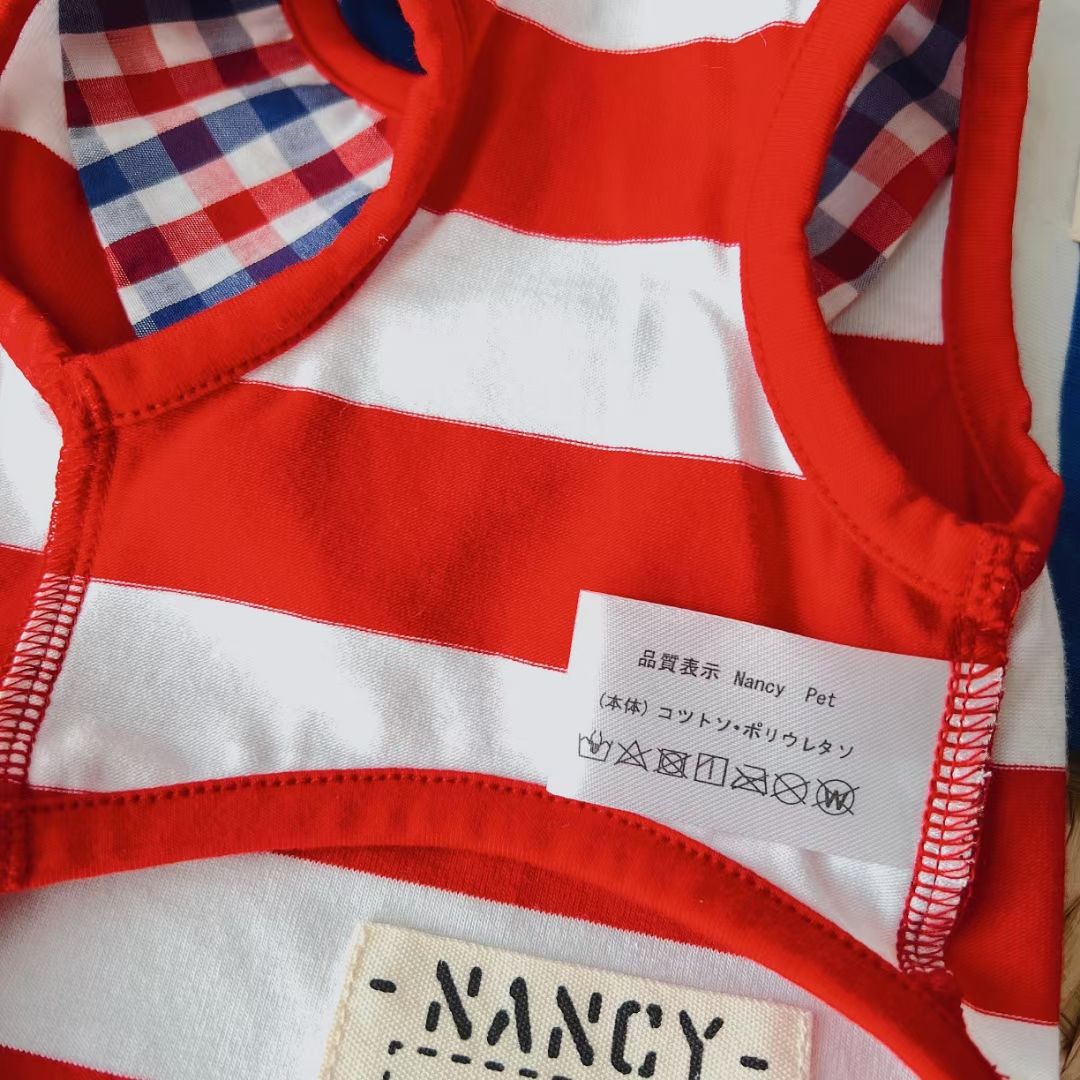 宠物条纹衫
​【尺寸齐全，纯棉质地】
​发起来吧，全年都非常适合的一个T恤款式详情图8