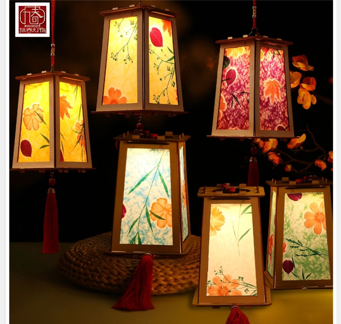 Mid-Autumn Festival lanterns, rabbit paintings, graffiti, kindergarten handicrafts, festival decorations, Hanfu lanterns
