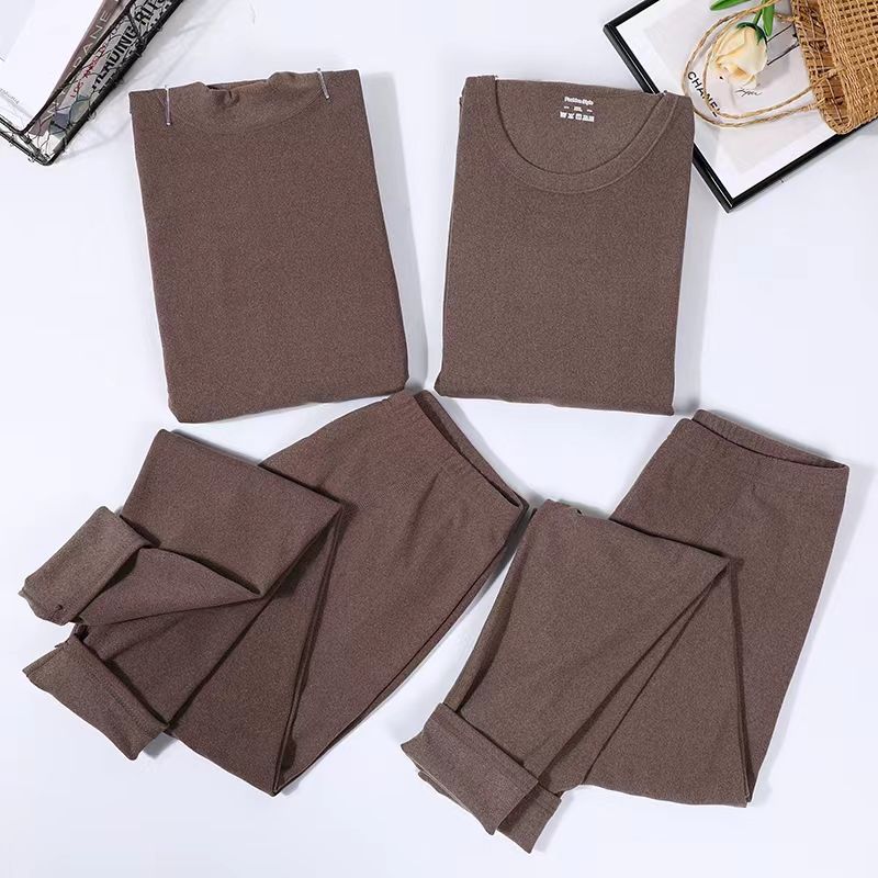 Men De Velvet Cationic Non-Trace Constant Temperature Lock Heat Natural Heat Thermal Underwear Set Long Johns Set undefined