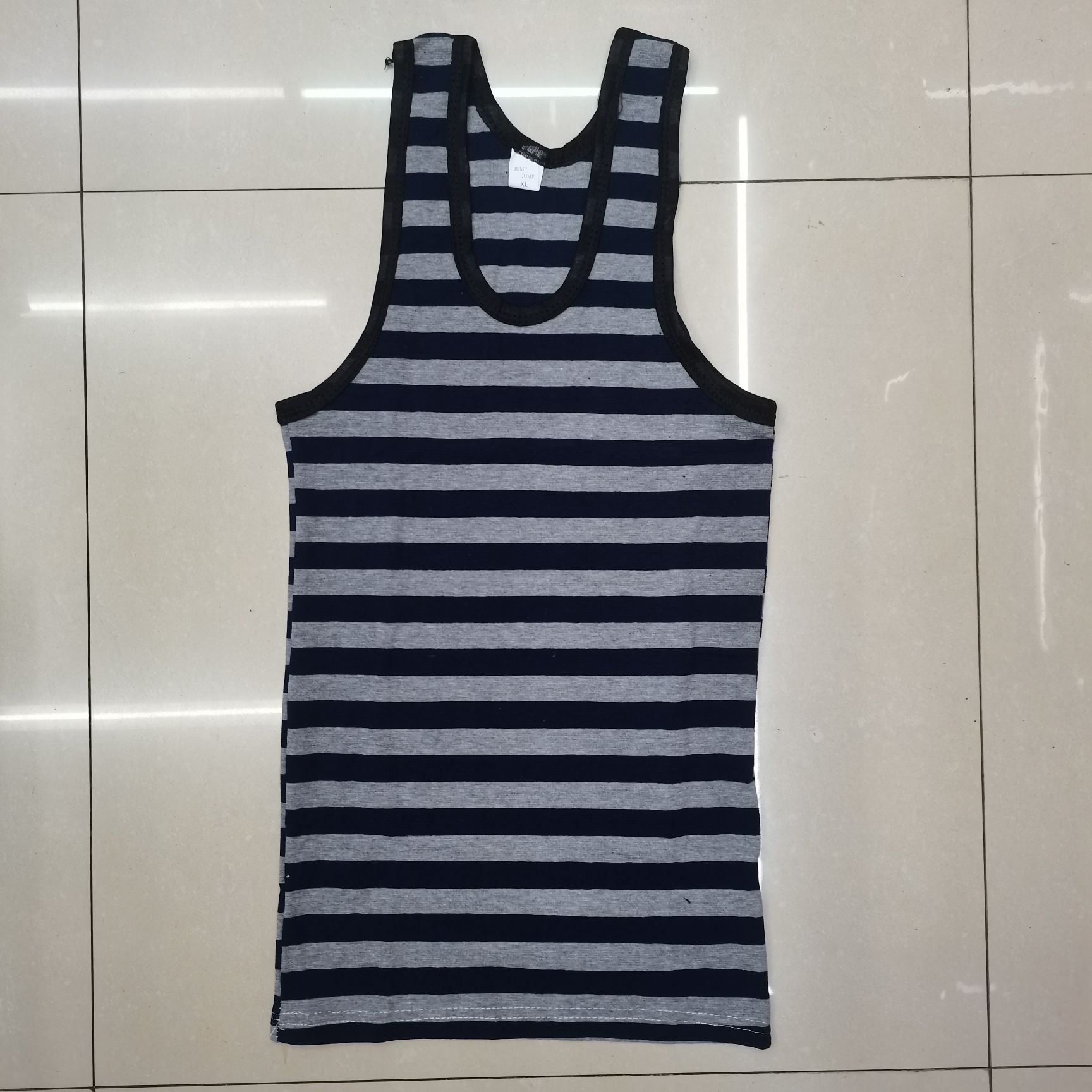 Summer Men Horizontal Check Waistcoat Can Wear Outside Inside Application Scenario