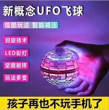 【UFO回旋飞行球】一件120个，发光玩具回旋UFO，回旋技术，LED彩灯，耐摔抗压，玩法多变，一款丢出去会飞回