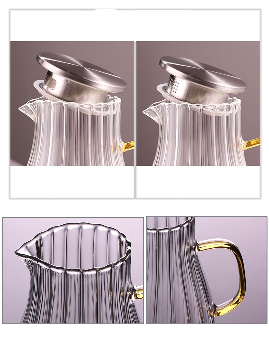 玻璃壶/水果茶壶/茶壶白底实物图