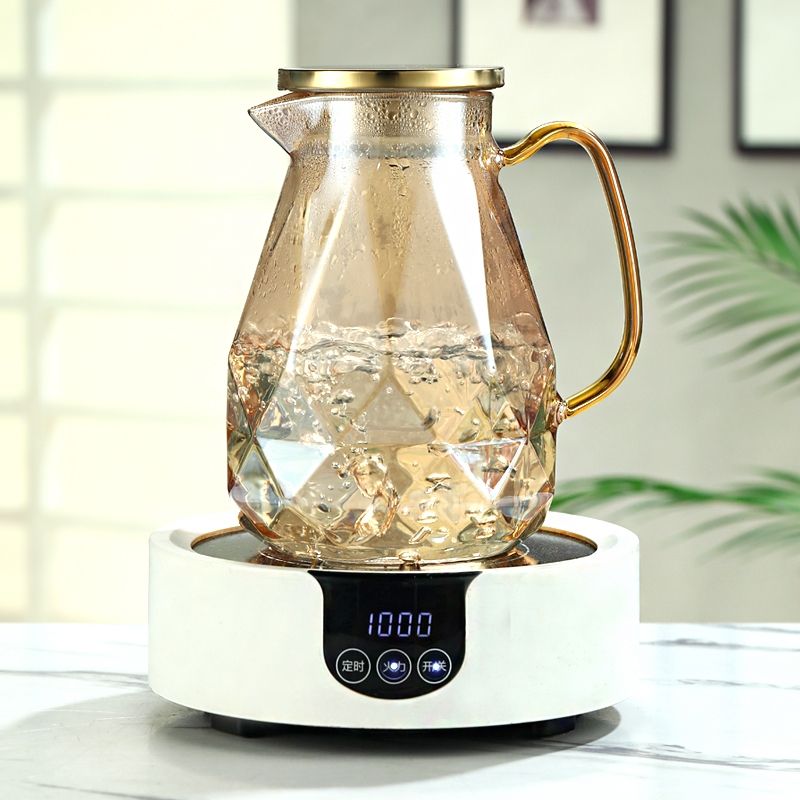 杯子/茶壶套装/玻璃壶白底实物图