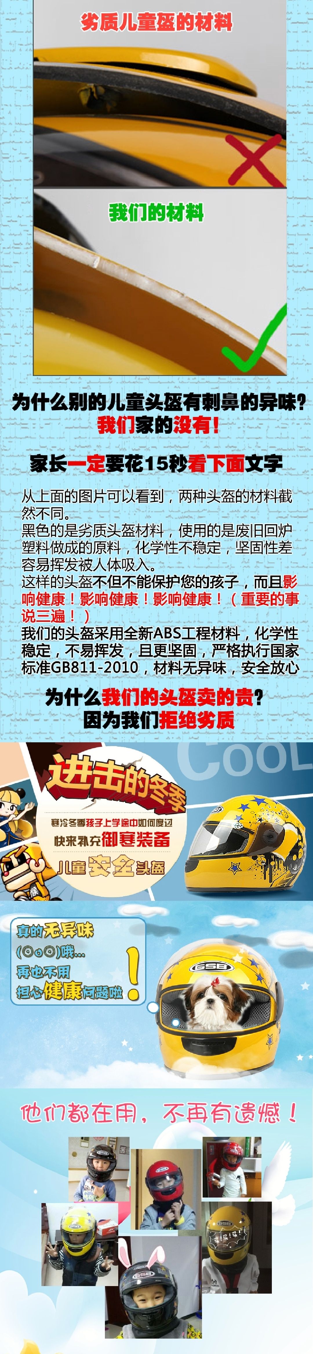 国潮GSB儿童头盔电动车男女小孩全覆式全盔宝宝安全帽电瓶车四季通用详情2