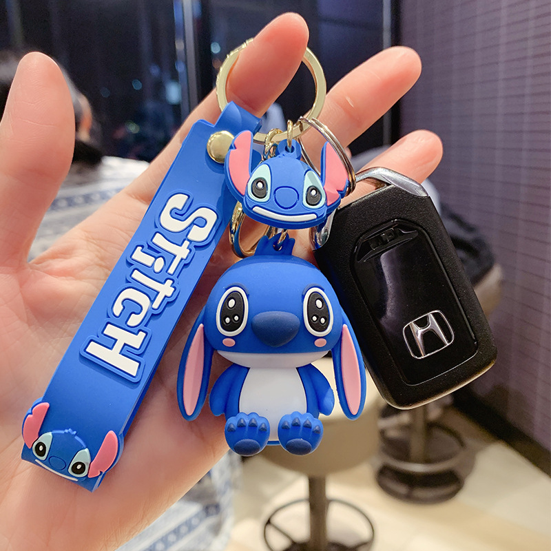 新款情侣一对史迪仔公仔钥匙扣汽车挂件可爱书包挂饰创意地推礼品柏烨工艺品详情图3