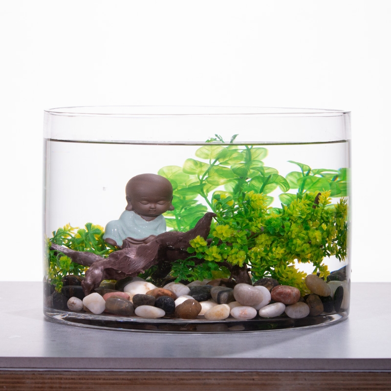 小鱼缸透明方形玻璃金鱼缸乌龟缸创意八角办公室桌面加厚迷你方缸详情图7
