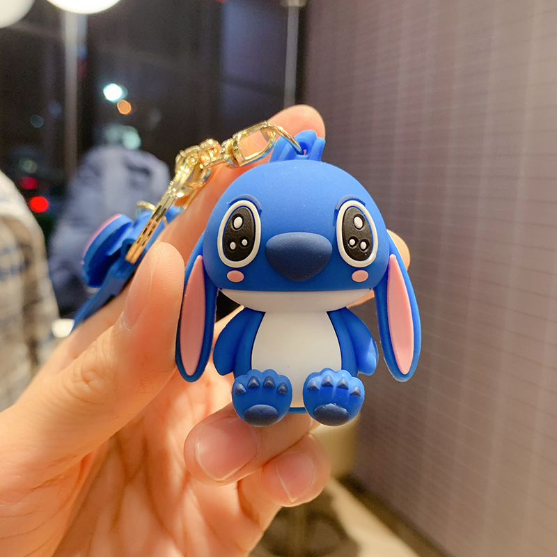 新款情侣一对史迪仔公仔钥匙扣汽车挂件可爱书包挂饰创意地推礼品柏烨工艺品详情9