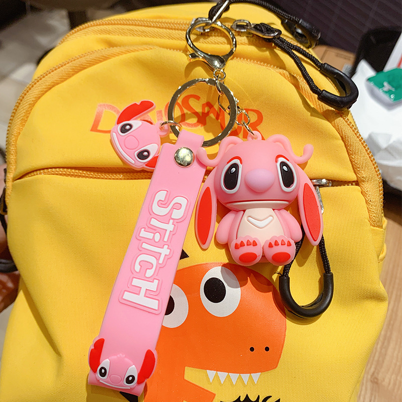 新款情侣一对史迪仔公仔钥匙扣汽车挂件可爱书包挂饰创意地推礼品柏烨工艺品详情8