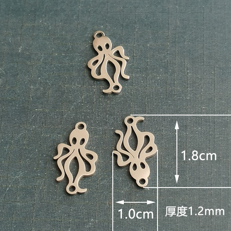 New streetwear trendsetter octopus copper bracelet, titanium steel pendant, retro fashion expert pendant, diy accessory detail image 2