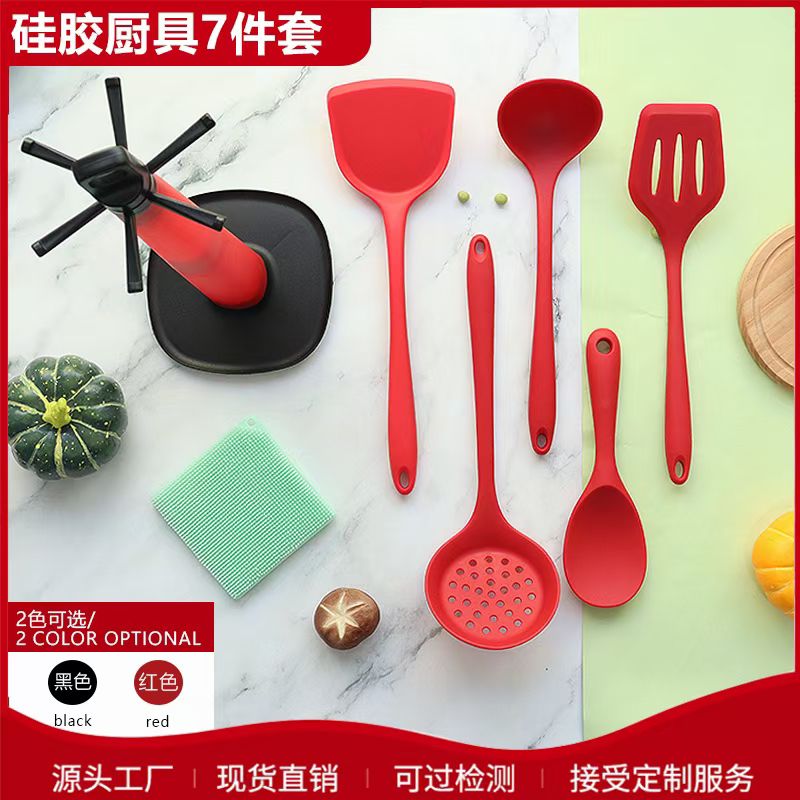 厨房厨具 一体硅胶锅铲 耐高温铲子厨房烹饪不粘锅炒菜锅铲详情图12