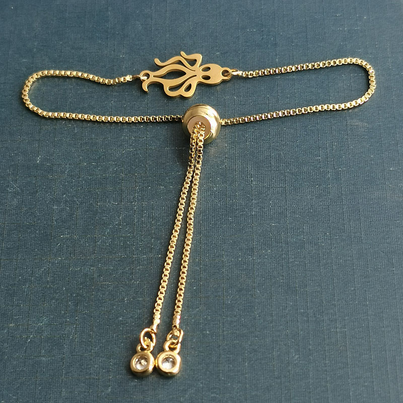New streetwear trendsetter octopus copper bracelet, titanium steel pendant, retro fashion expert pendant, diy accessory detail image 5