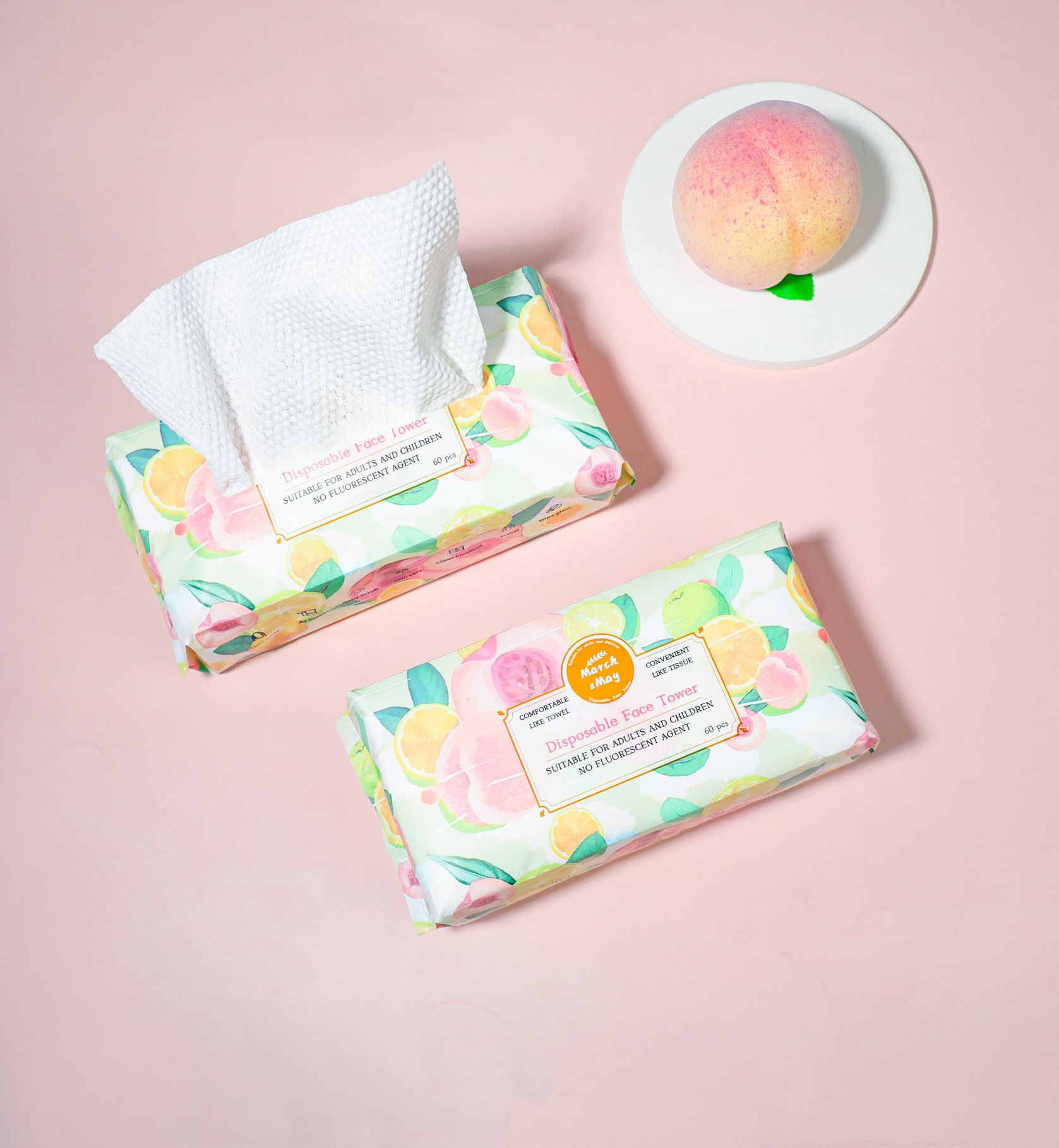 Disposable face towels, cotton soft tissues, factory sales, available in stock and customized details Picture
