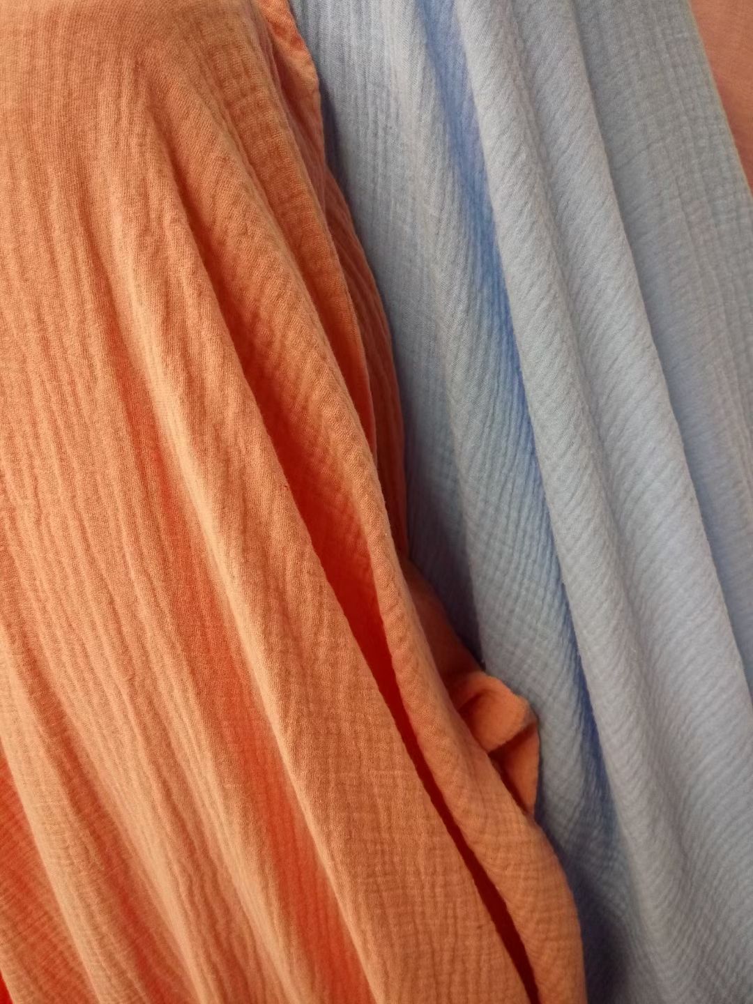 All-cotton double-layer crepe fabric for baby wipes, bath towels and home wear details Picture