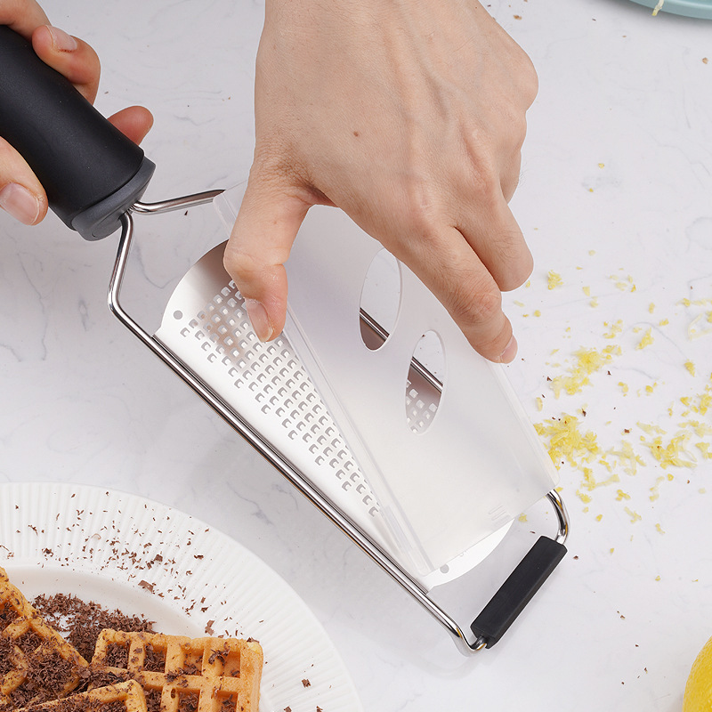 Manufacturer's stainless steel cheese grater, multi-purpose lemon and fruit and vegetable grater, potato and radish slicer, kitchen small tools detail image 3