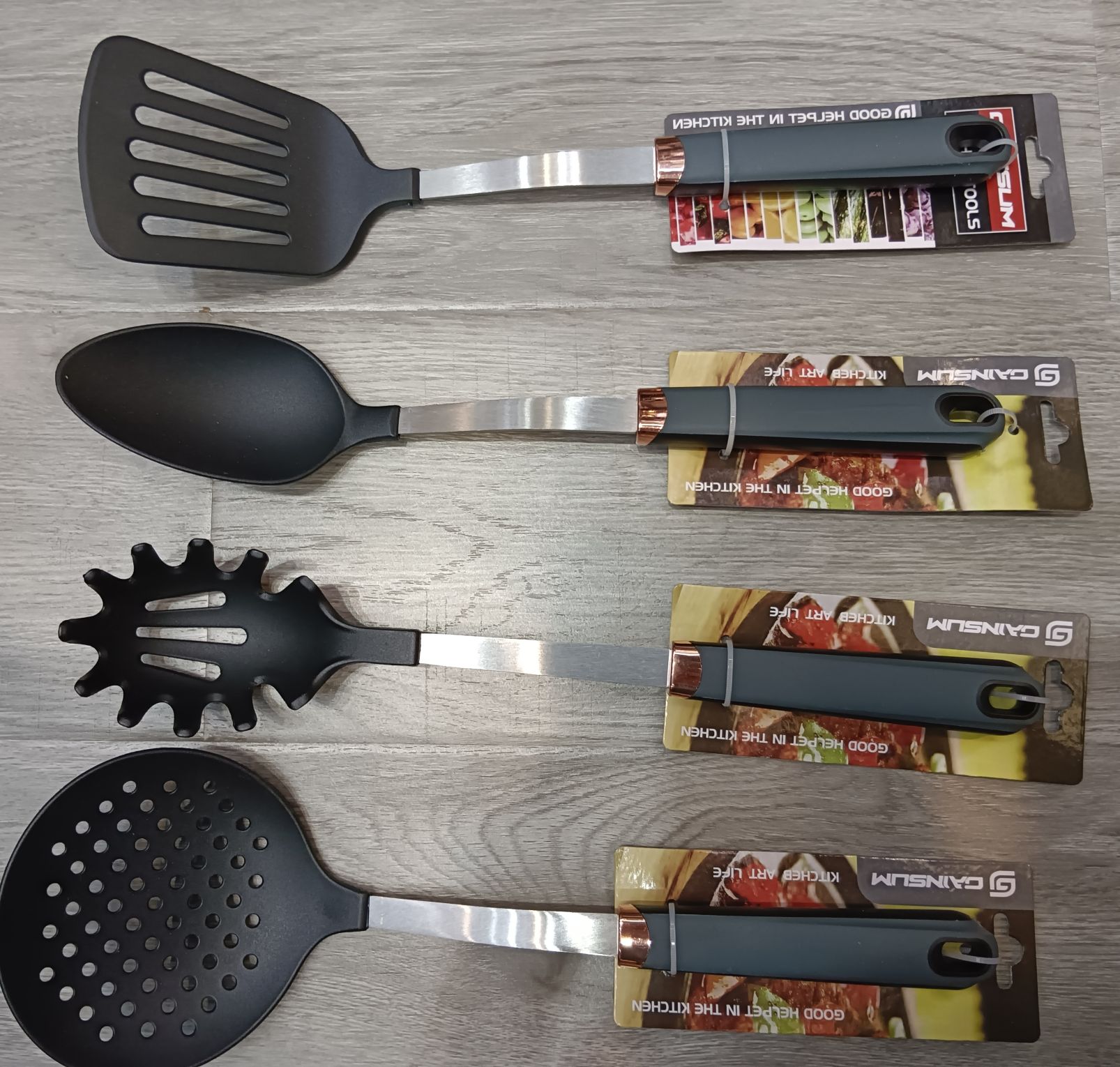 可组套装尼龙厨具不粘锅煎铲汤勺密更意粉抓捞面烹饪铲勺漏铲用具详情图1