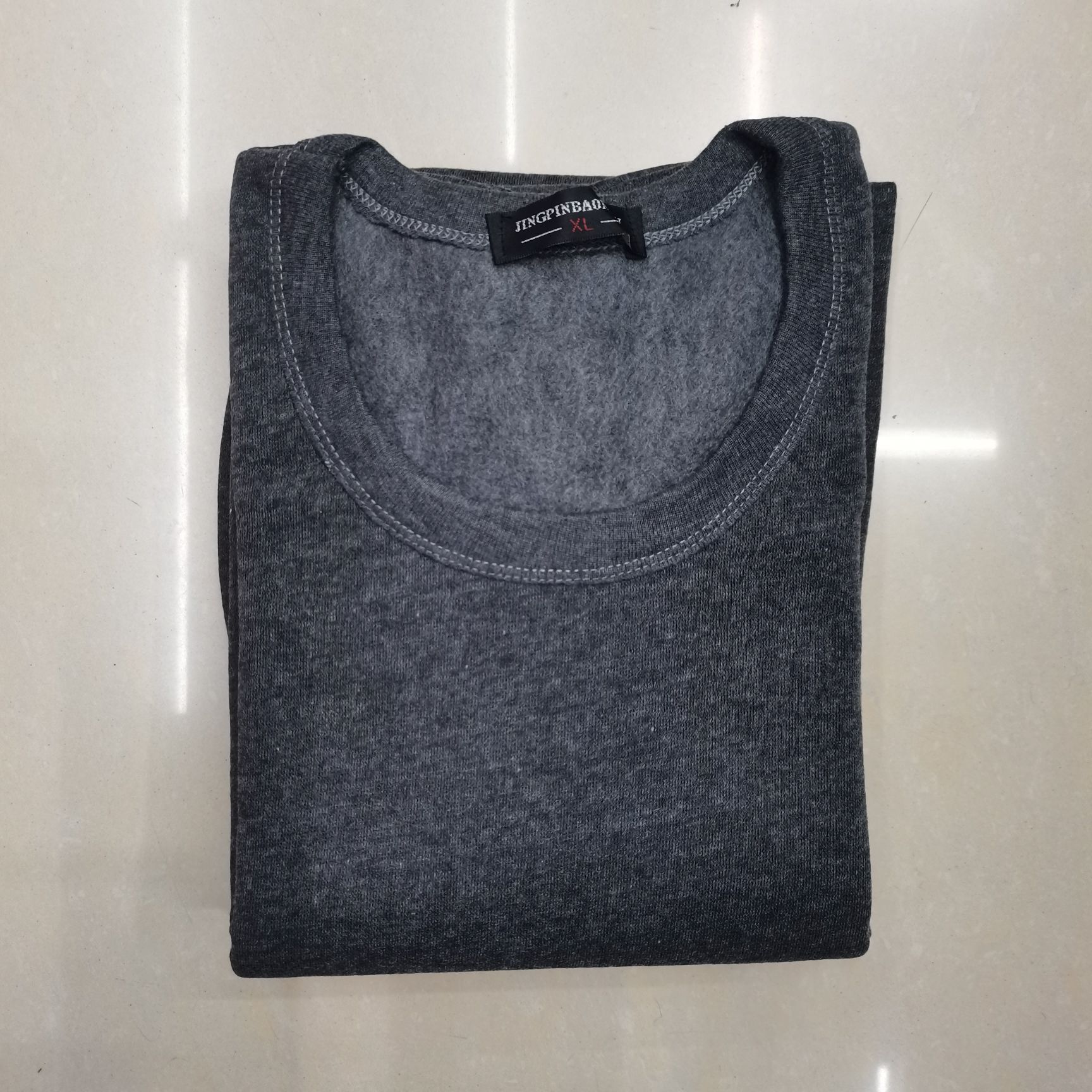 Foreign Trade Men's Autumn And Winter Pulled Hair Thermal Underwear Set Natural Constant Temperature Lock Heat undefined