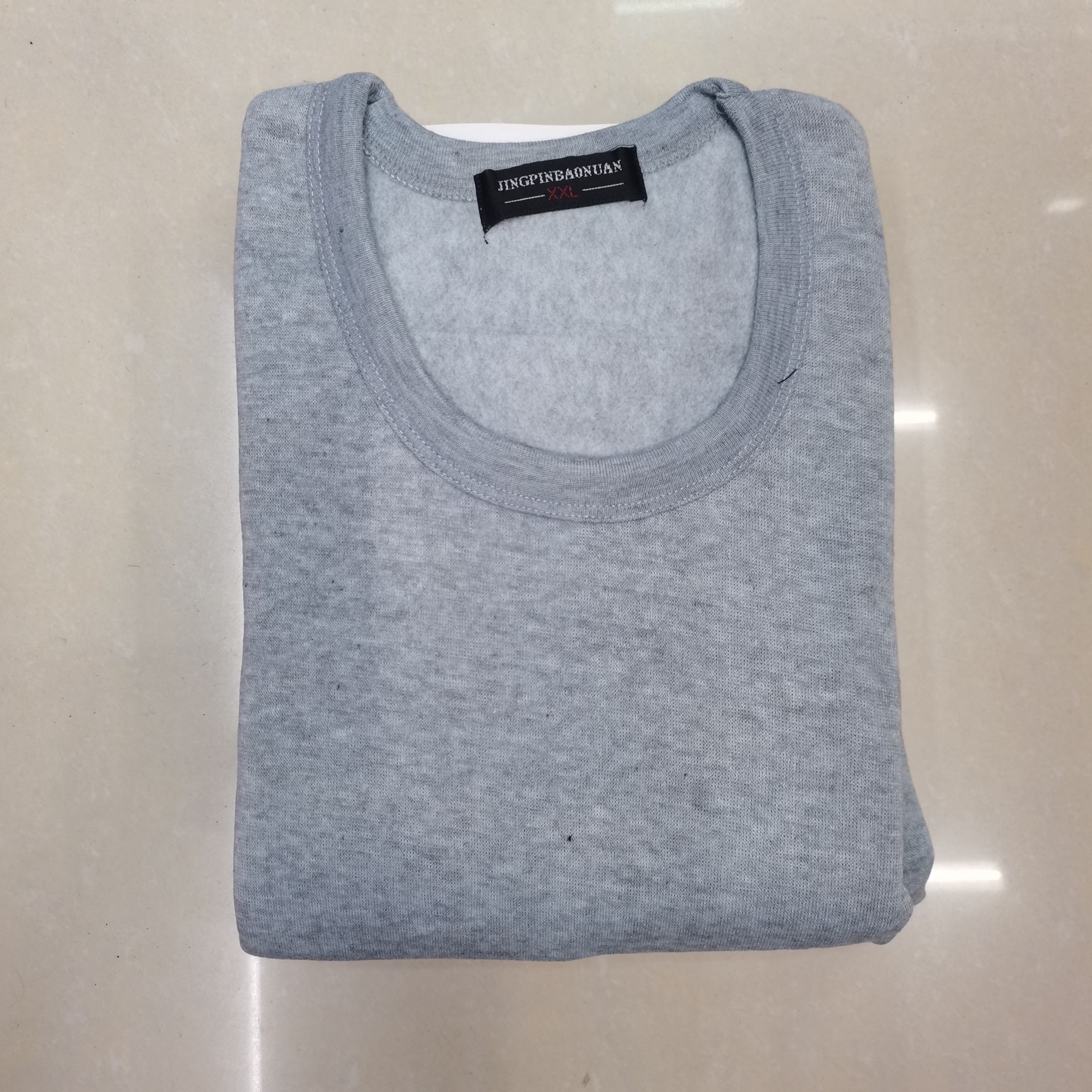 Foreign Trade Men's Autumn And Winter Pulled Hair Thermal Underwear Set Natural Constant Temperature Lock Heat Application Scenario