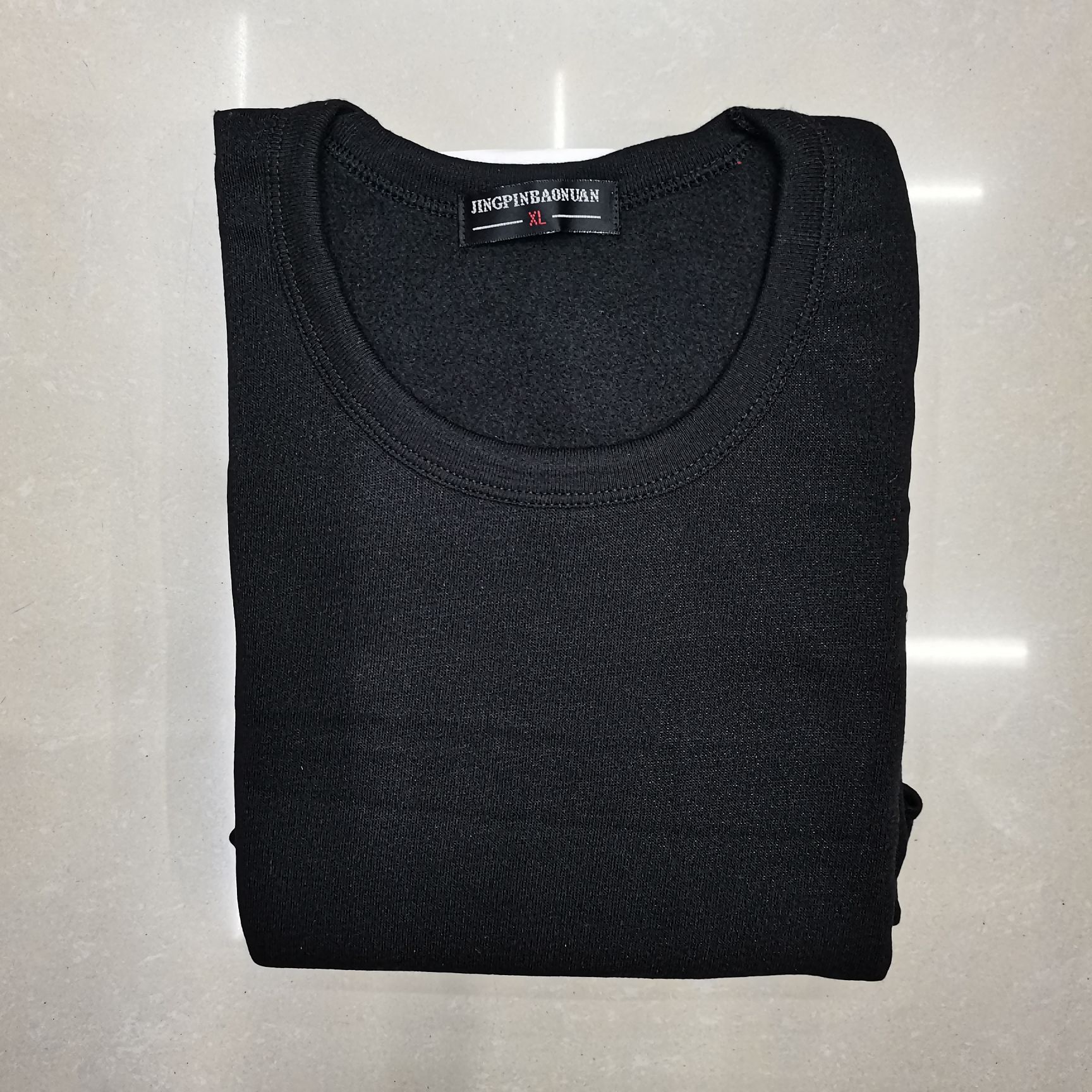 Foreign Trade Men's Autumn And Winter Pulled Hair Thermal Underwear Set Natural Constant Temperature Lock Heat Item Picture