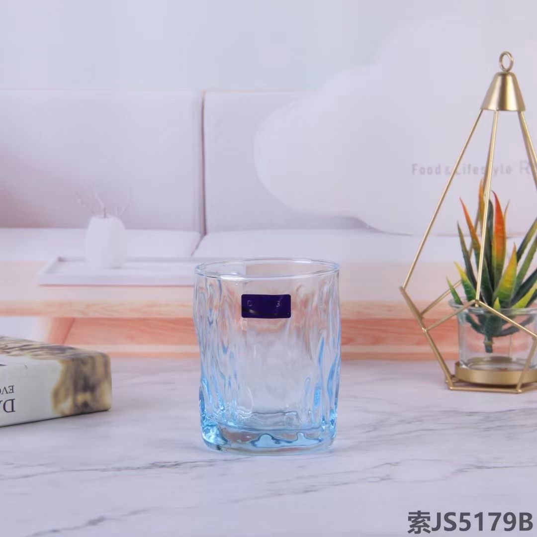 新品蓝色星空水杯系列 JS5179B  六只一彩盒包装