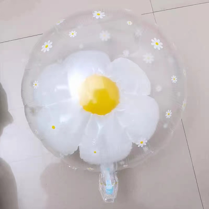 Best-selling Daisy balloons, back-to-school balloons, opening ceremony smiling cross-border electronic colorful party decorations, best-selling and hot-selling aluminum film printed round balloons, birthday details Picture