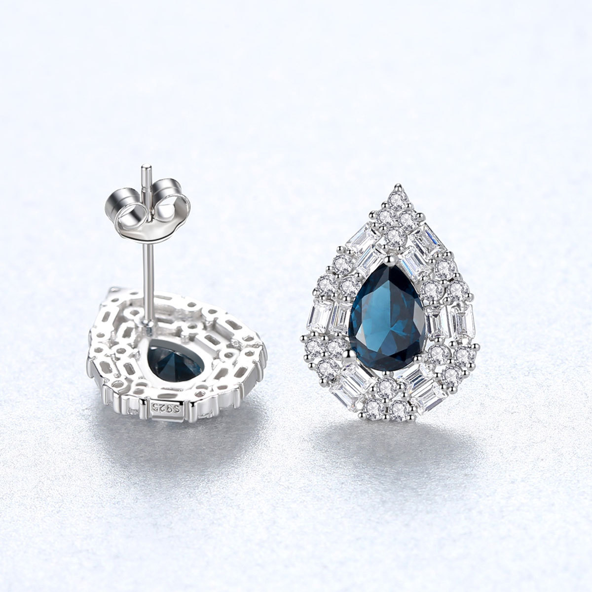 Water-drop-shaped design style European and American cold style jewelry details Picture