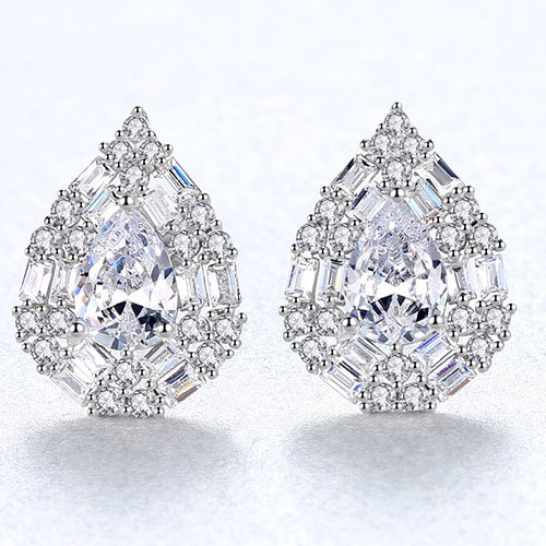 Water-drop-shaped design style European and American cold style jewelry Specification image