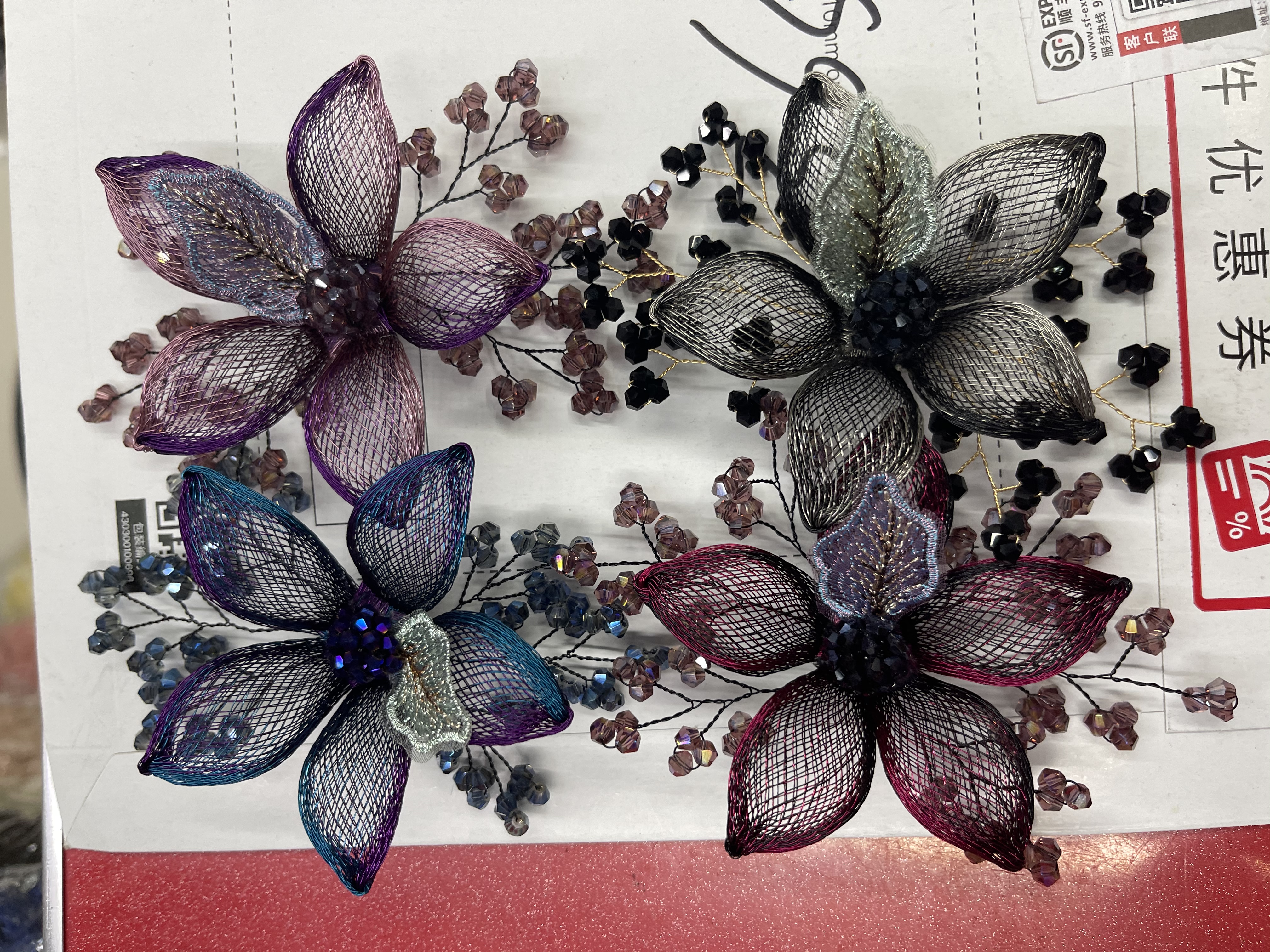 Crystal flower jewelry accessories