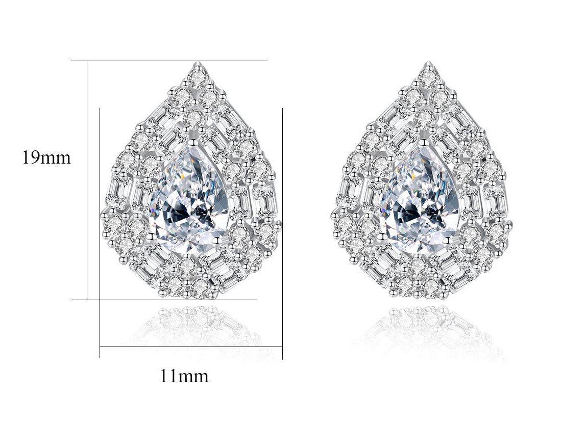 Water-drop-shaped design style European and American cold style jewelry detail image 5