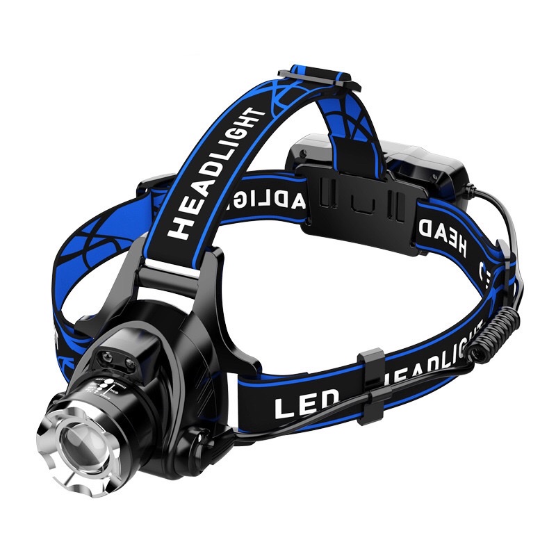 Outdoor headlamp led telescopic zoom USB charging sensor night fishing headlamp T6 strong head wearable flashlight Item Picture