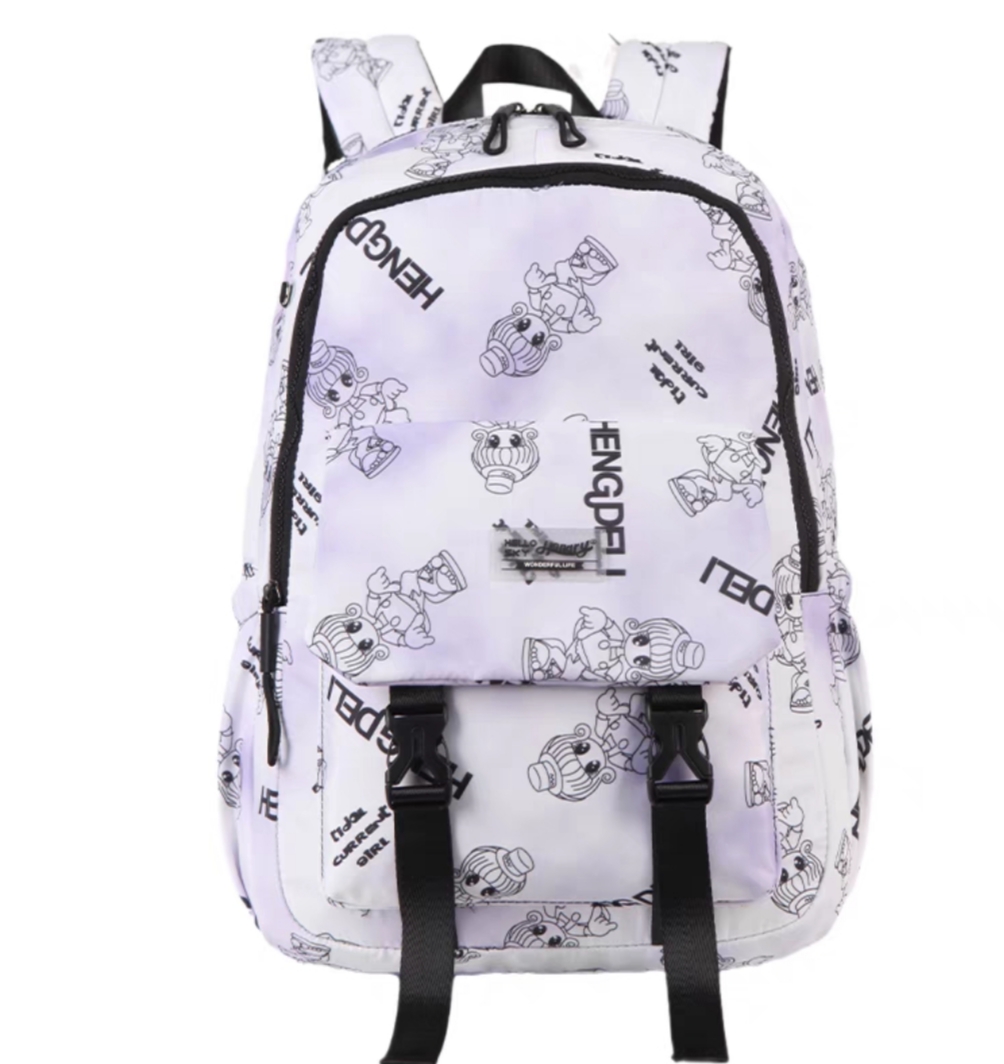 Hengdeli Student Backpack High School Leisure Large Capacity Backpack Item Picture