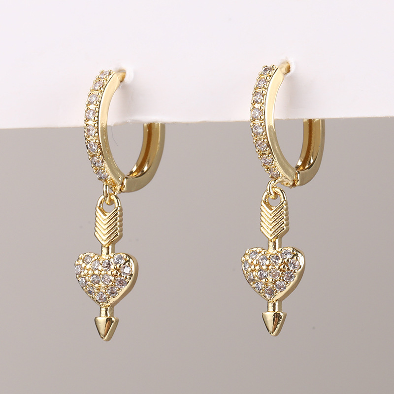 European and American cross-border high-end simple Baidu micro-inlaid zircon ear hangers, ear loops and earrings Application Scenario