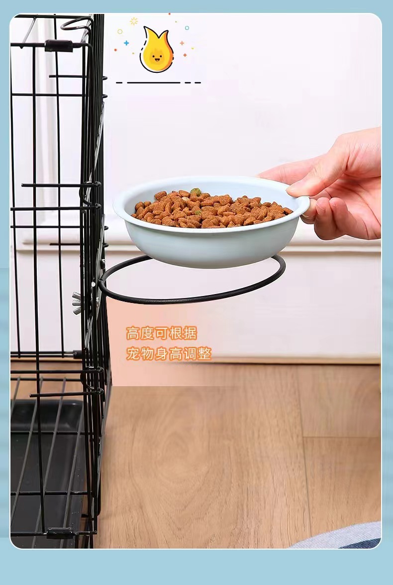 Wall-mounted cat bowl with ceramic protection for the cervical vertebrae, high legs, slanted mouth, tilted cat food bowl and rice bowl. Cute cat pets detail image 9