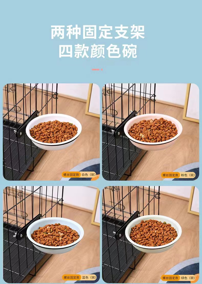 Wall-mounted cat bowl with ceramic protection for the cervical vertebrae, high legs, slanted mouth, tilted cat food bowl and rice bowl. Cute cat pets detail image 10