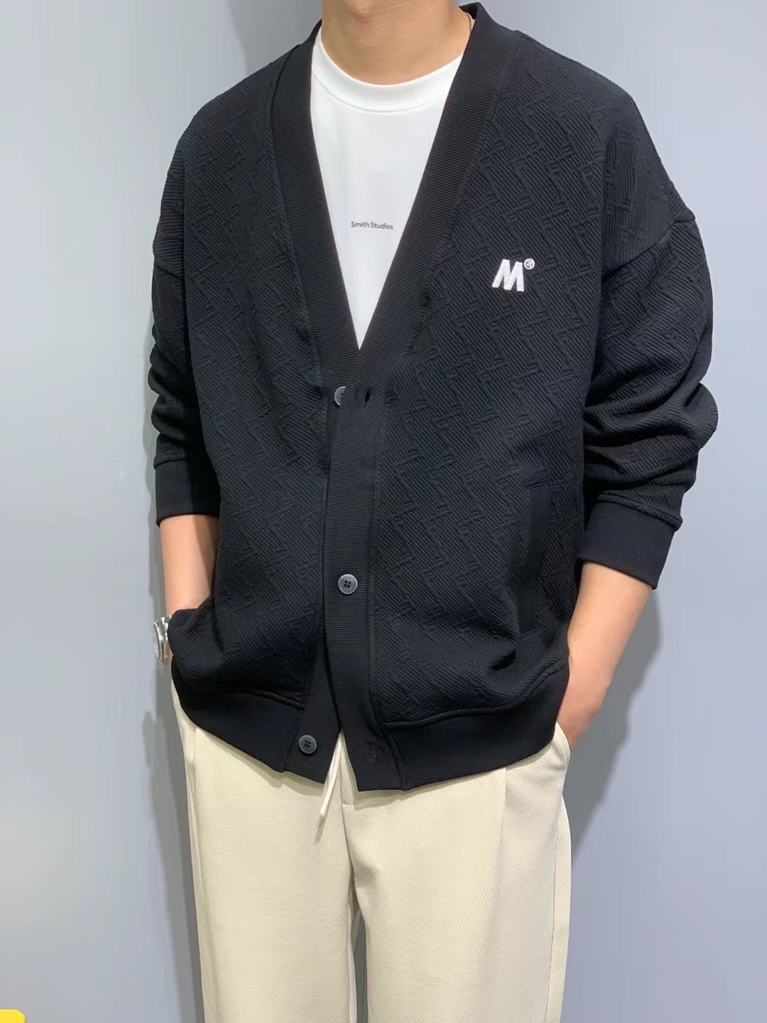 男式针织衫实物图