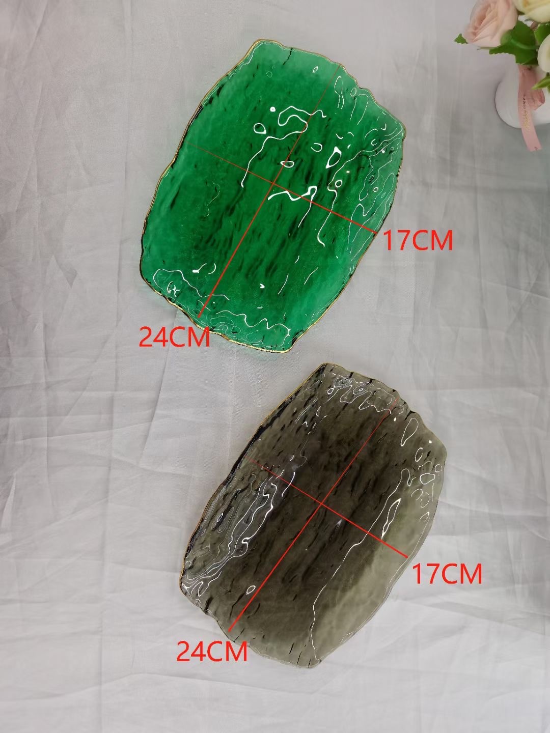 描金/树皮感/果盘细节图