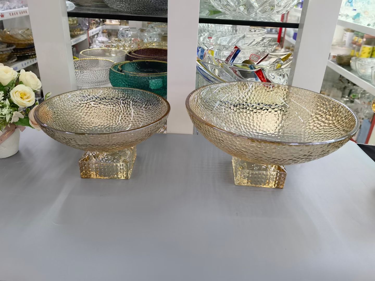 琥珀/加脚果盘细节图